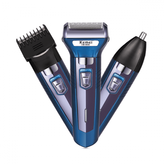 Kemei KM‑6330 3‑in‑1 Cordless Grooming Kit – Hair Clip, Beard & Nose Trimmer